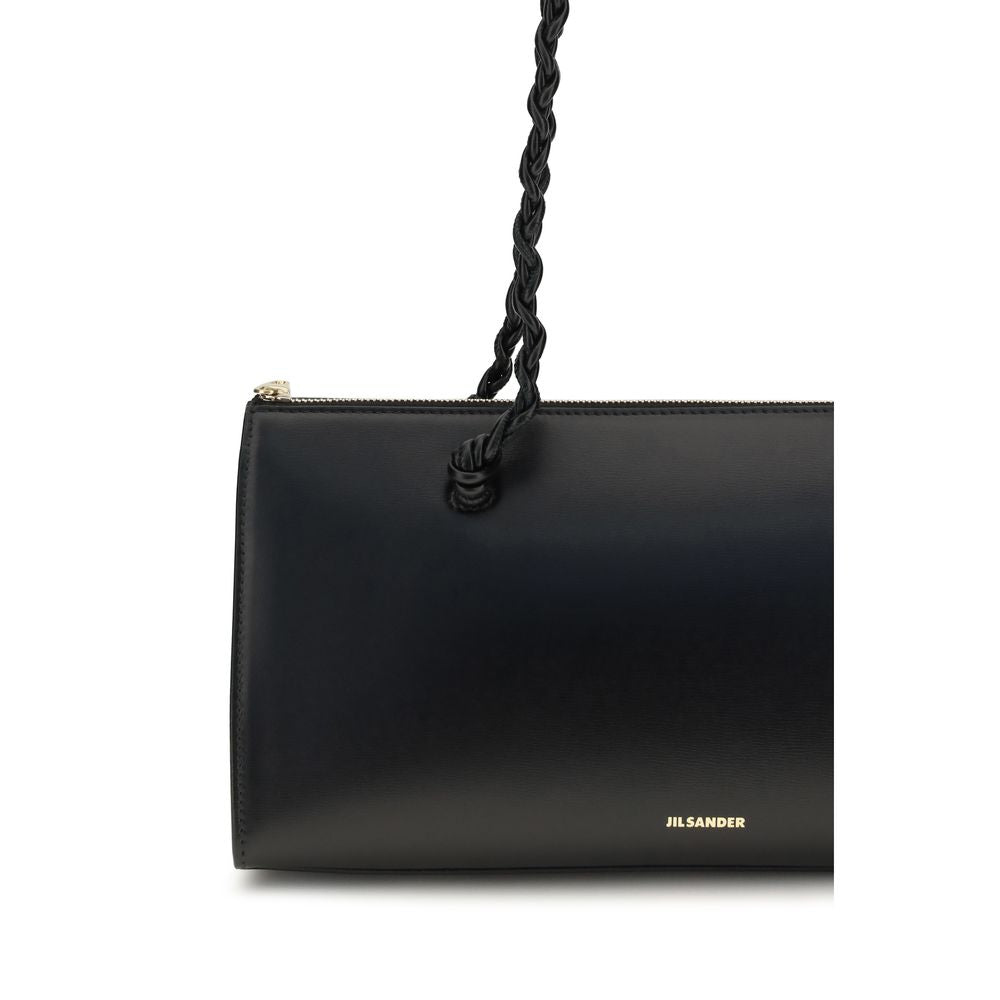 Jil Sander Schwarze Kalbsleder Bos Taurus Handtasche-4