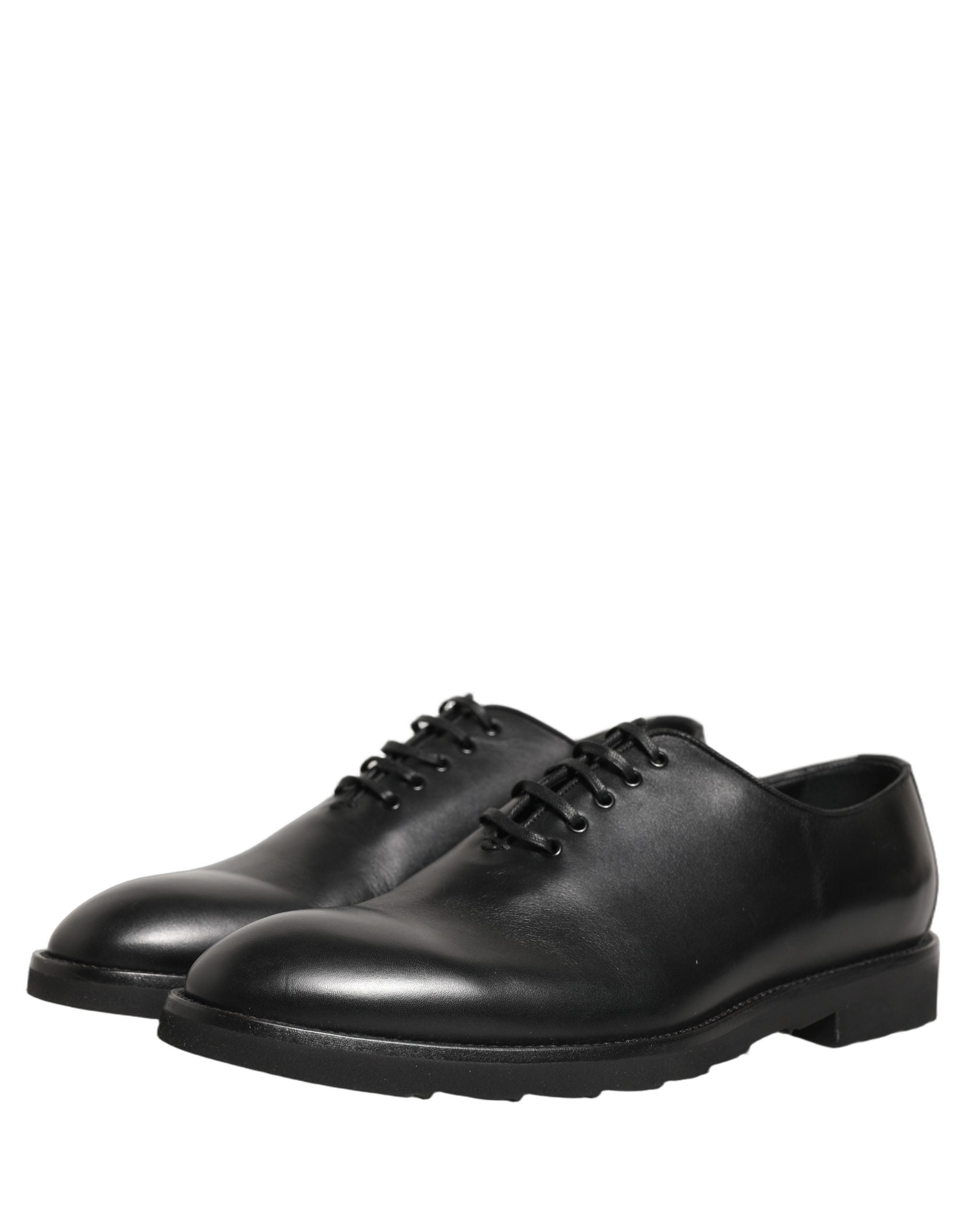 Dolce & Gabbana Schwarze Leder Oxford Businessschuhe für Herren-4