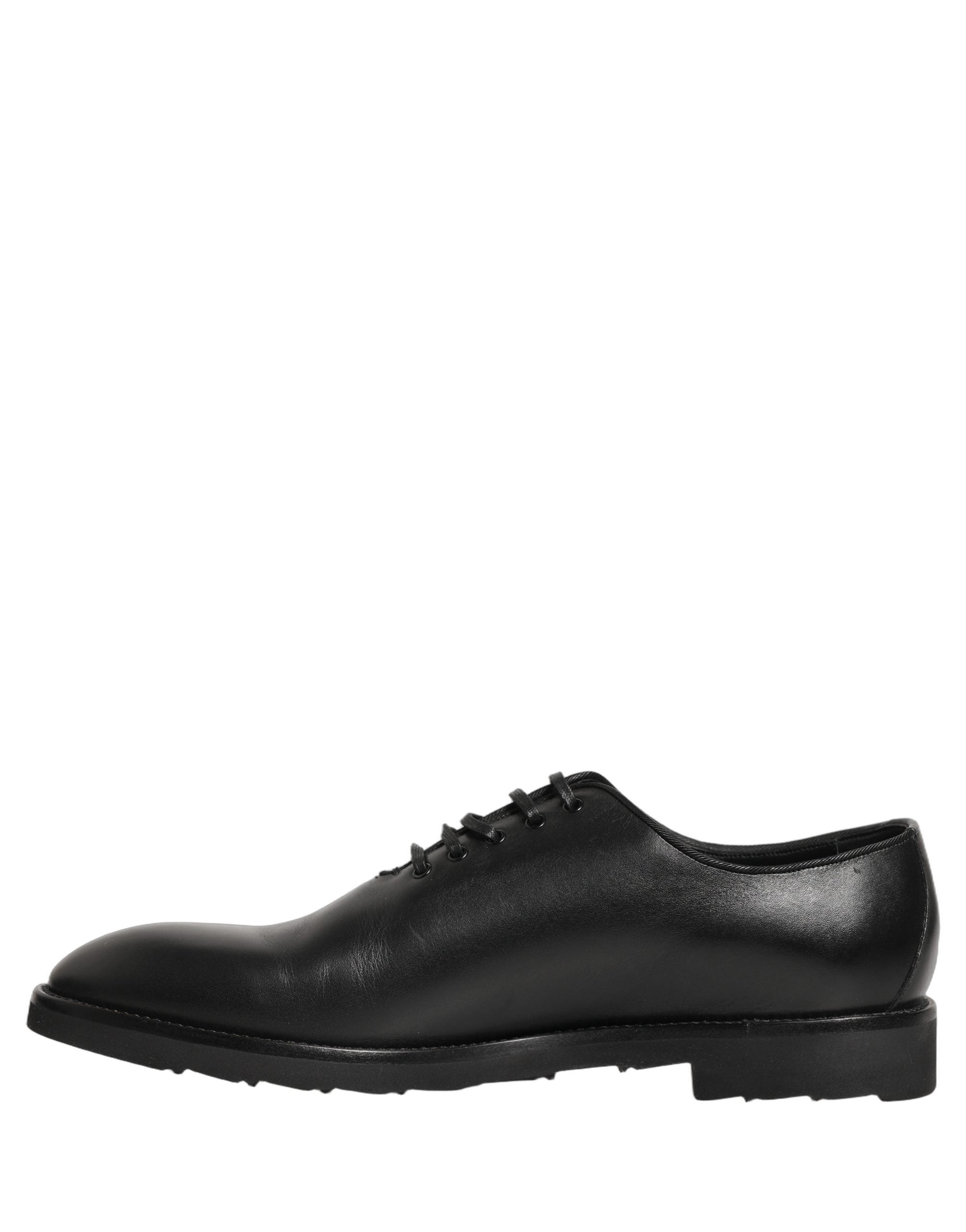 Dolce & Gabbana Schwarze Leder Oxford Businessschuhe für Herren-6