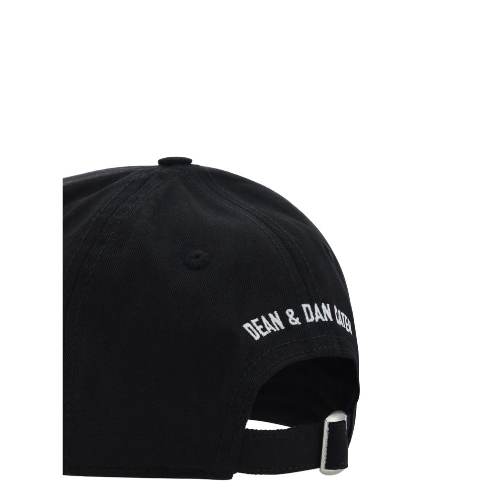 Dsquared² Schwarze Baumwollkappe (Baseball Cap)-3