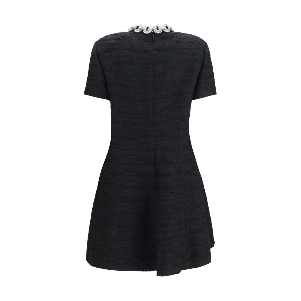 Valentino Schwarzes Baumwoll-Freizeitkleid-2