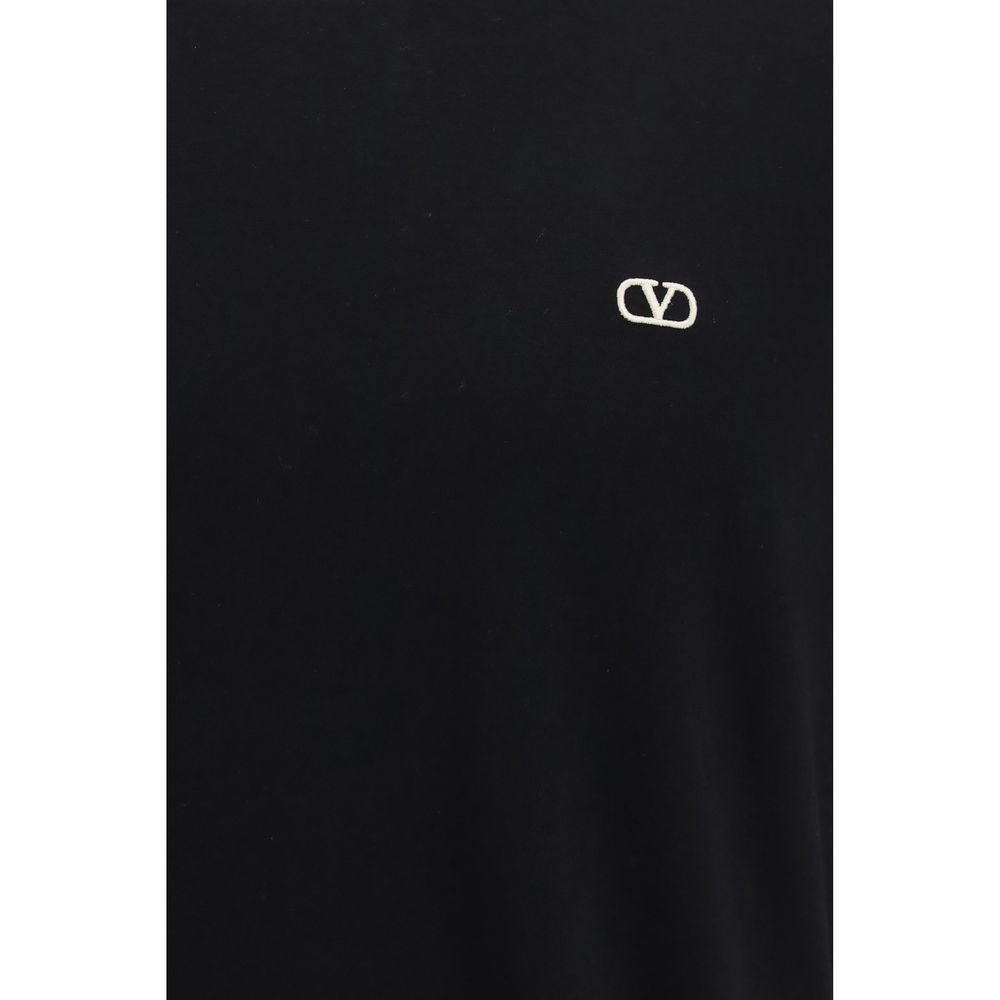 Valentino Schwarzes Baumwoll-T-Shirt-3