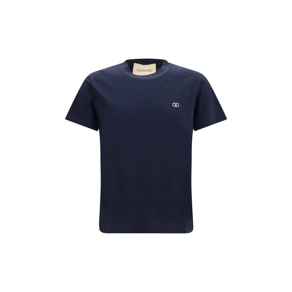 Valentino Blaues Baumwoll-T-Shirt