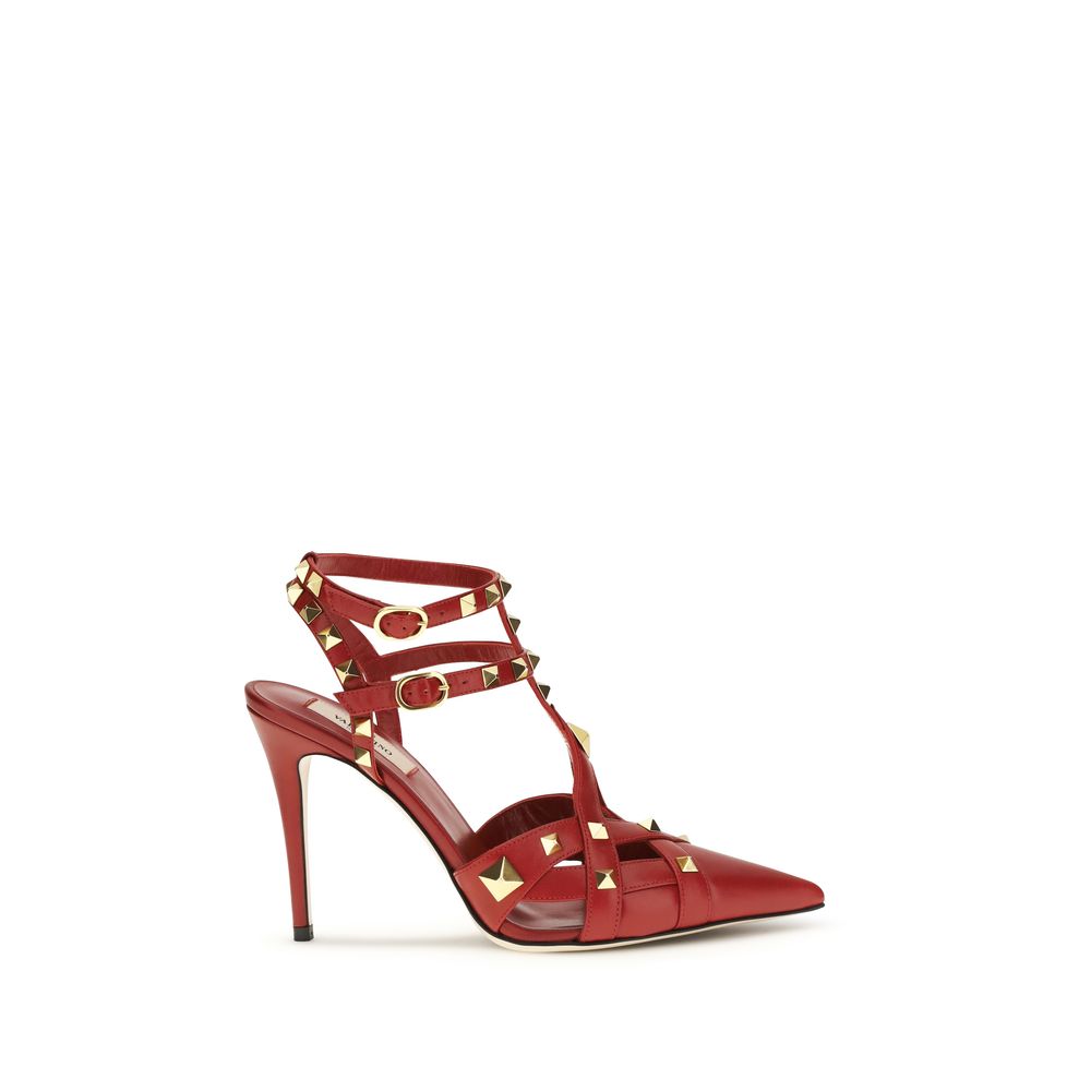 Valentino Garavani Mehrfarbige Pumps aus Ziegenleder-1