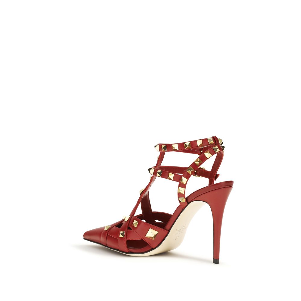 Valentino Garavani Mehrfarbige Pumps aus Ziegenleder-3