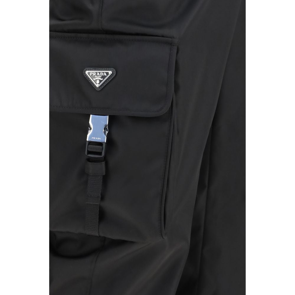 Prada Schwarze Cargohose aus Nylon-3