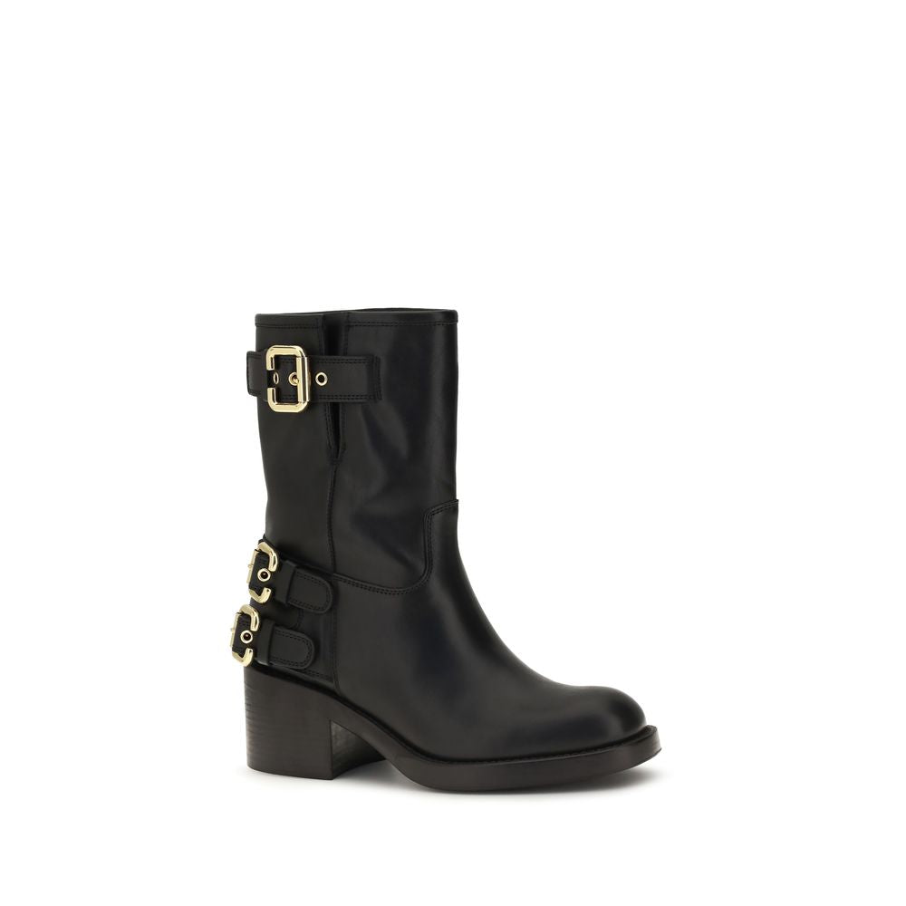 Chloé Schwarze Ankle Boots aus Kalbsleder Bos Taurus-2
