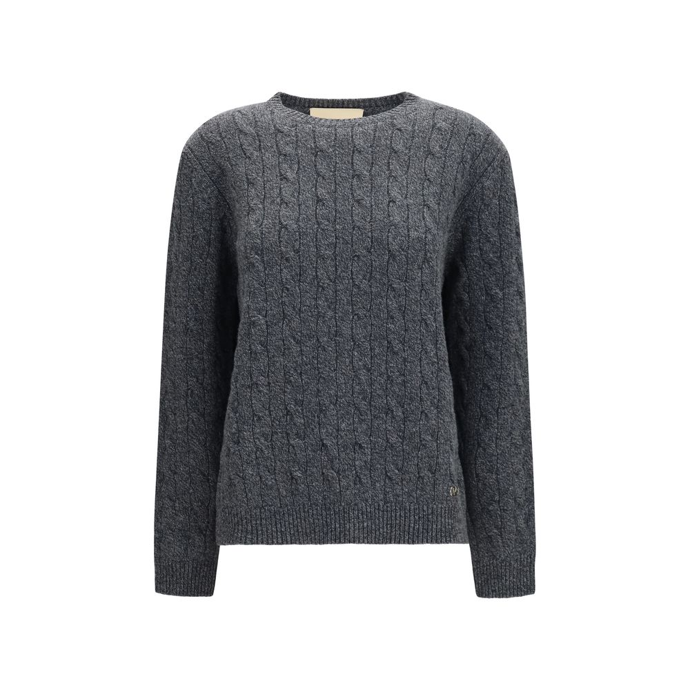 Valentino Grauer Oves Aries Wollpullover-1