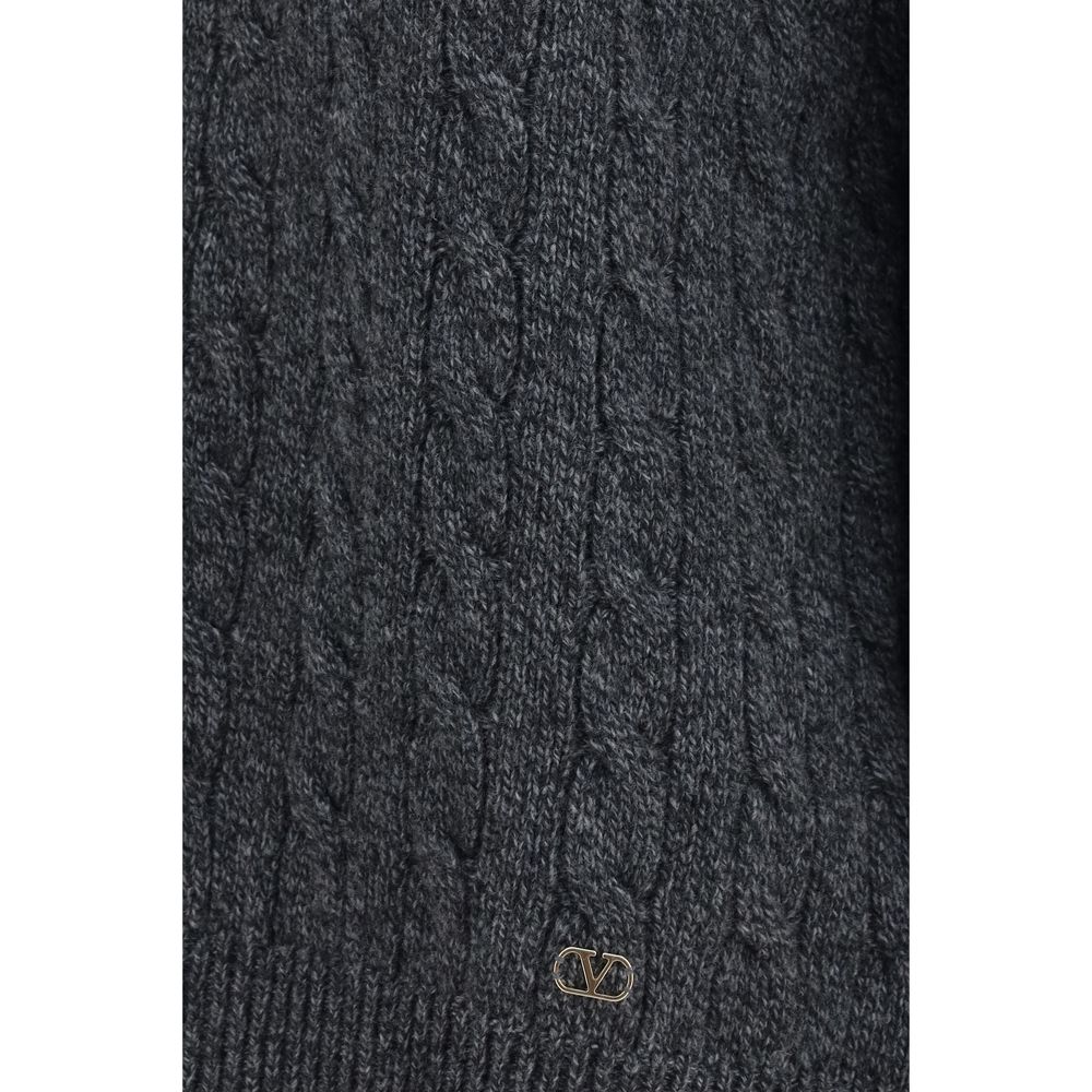Valentino Grauer Oves Aries Wollpullover-3