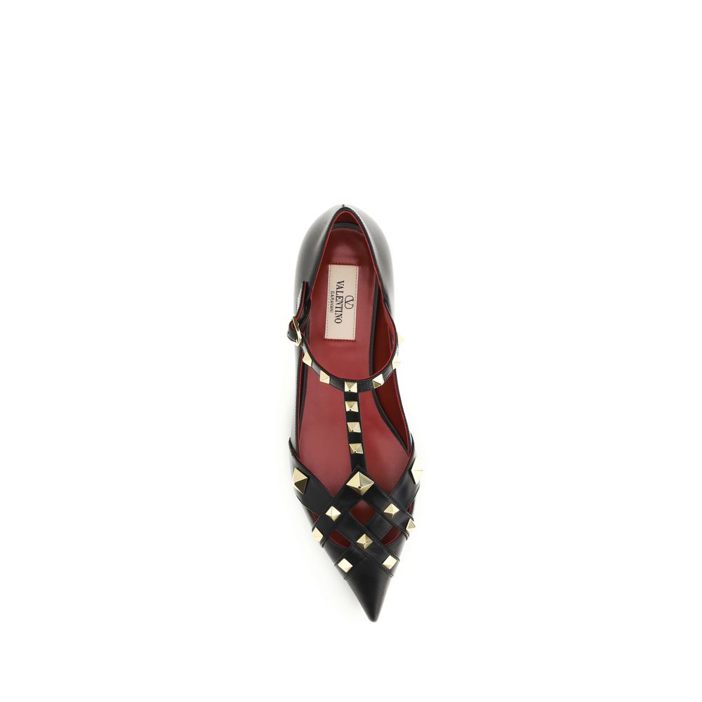 Valentino Garavani Bunte Ziegenleder-Ballerinas-4