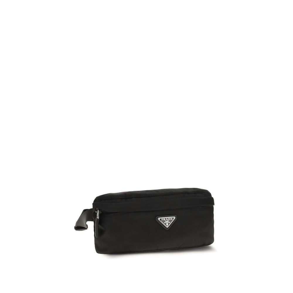Prada Schwarze Clutch aus recyceltem Polyamid-2
