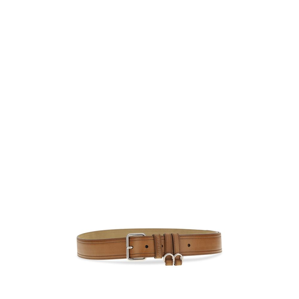 Miu Miu Brauner Kalbsleder Bos Taurus Regular Gürtel-2