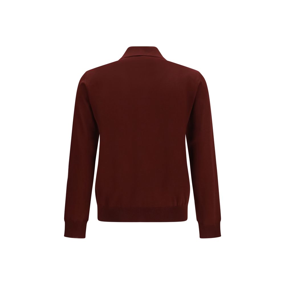 Valentino Bordeaux Woll-Polohemd Oves Aries-2