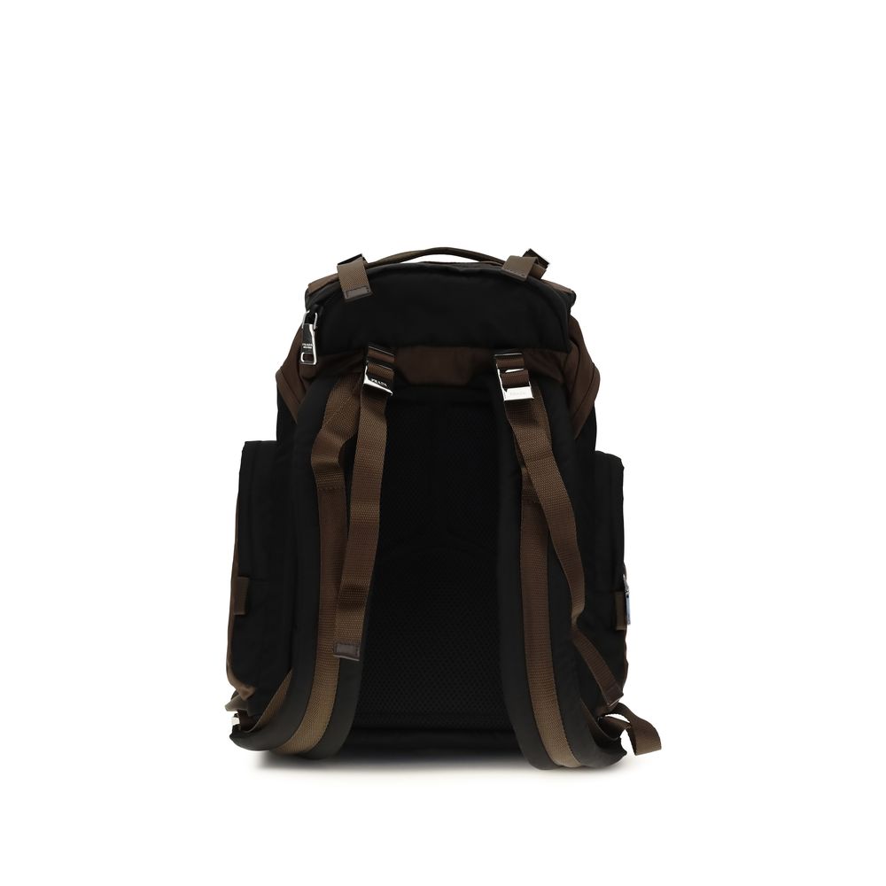 Prada Brauner Rucksack aus recyceltem Polyamid-2