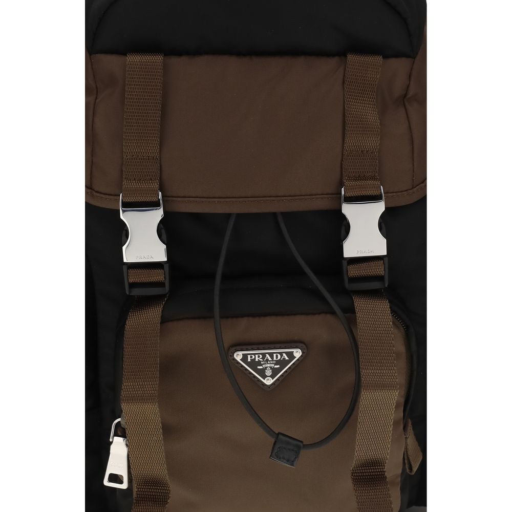 Prada Brauner Rucksack aus recyceltem Polyamid-3