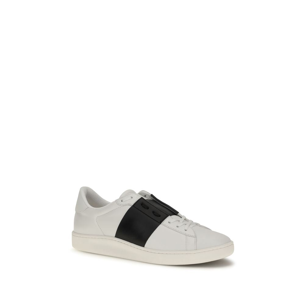 Valentino Garavani Schwarze Bos Taurus Kalbsleder Low-Top-Sneaker-2