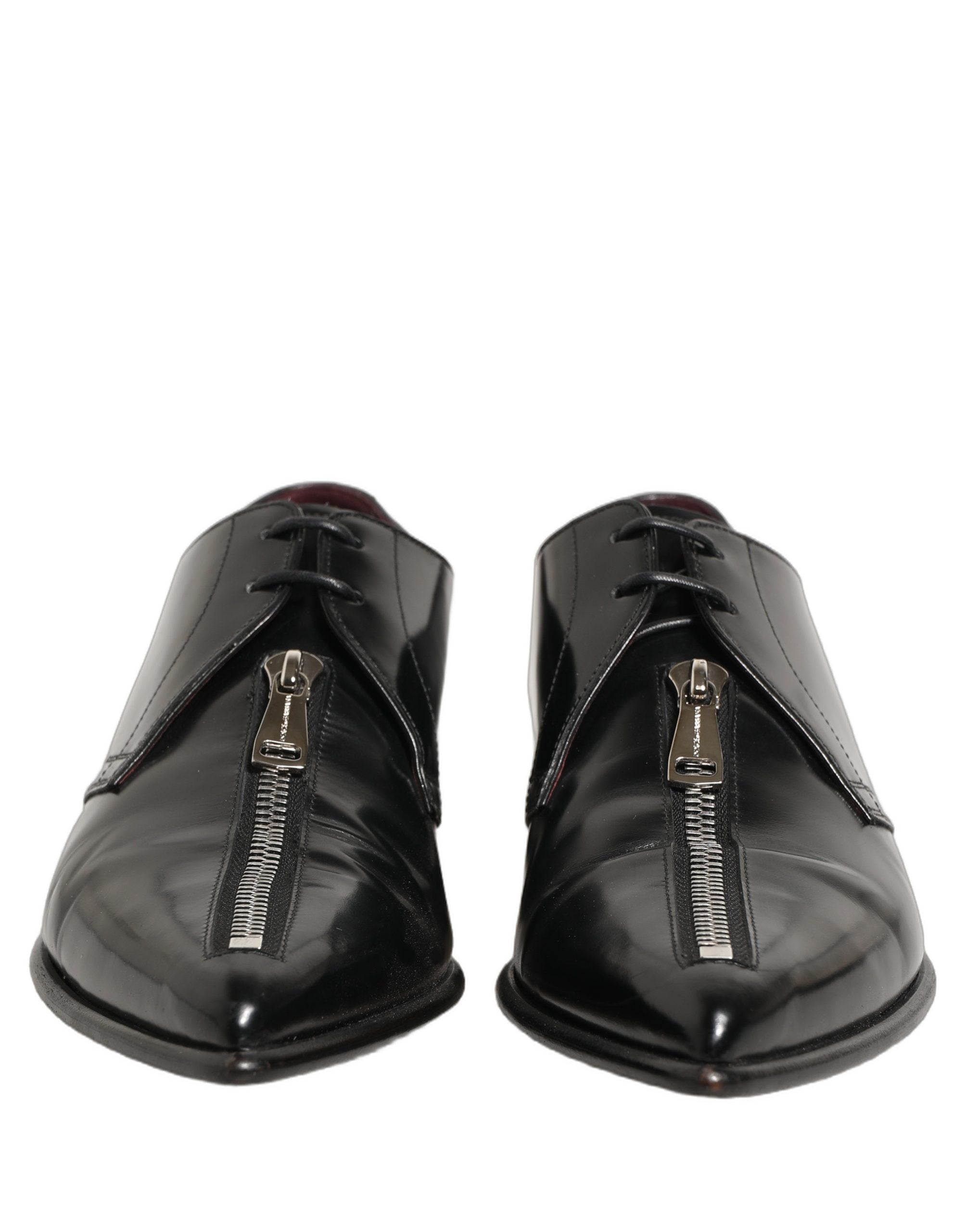 Dolce & Gabbana Schwarze Leder Herren Derby Business-Schuhe-2
