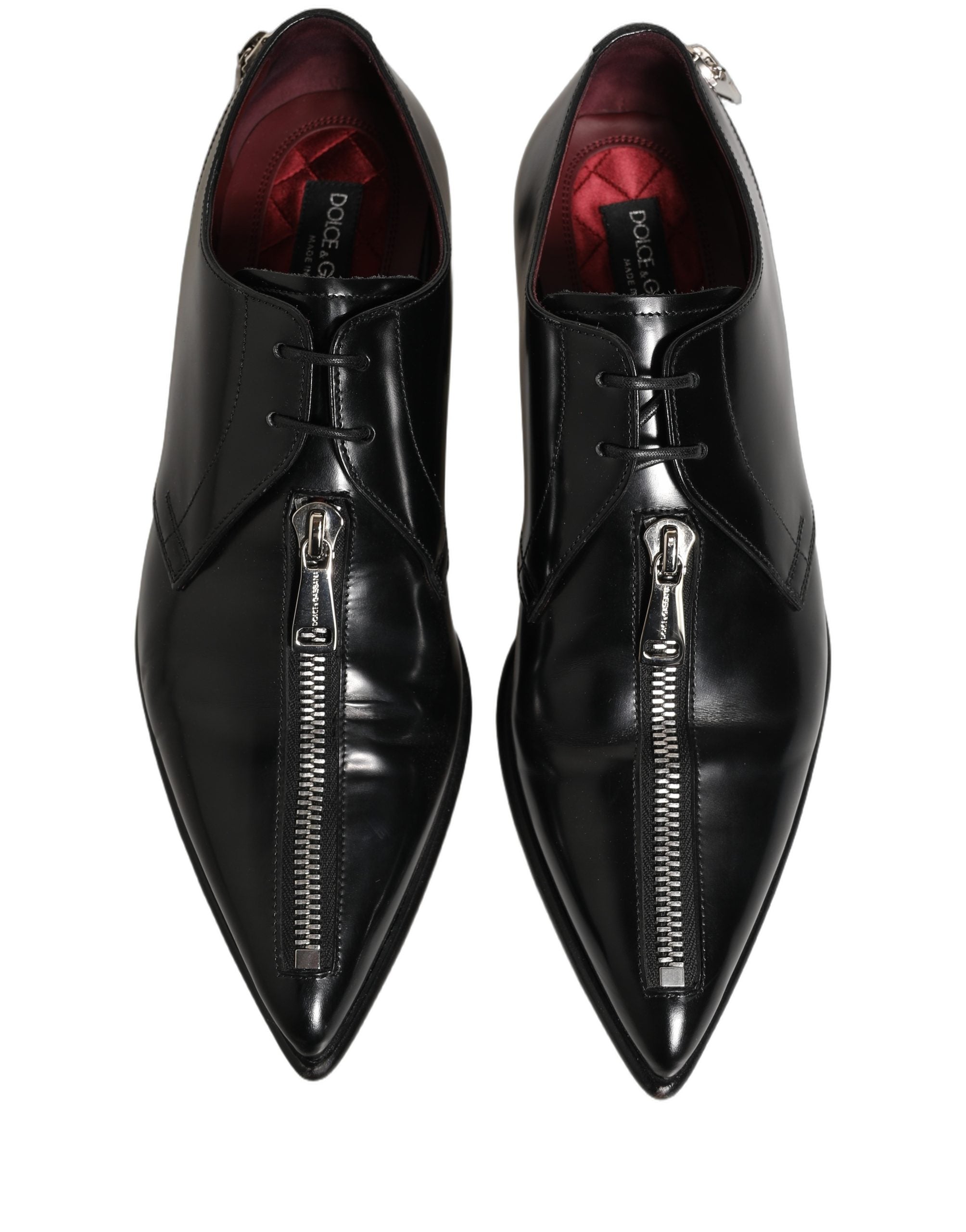 Dolce & Gabbana Schwarze Leder Herren Derby Business-Schuhe-3