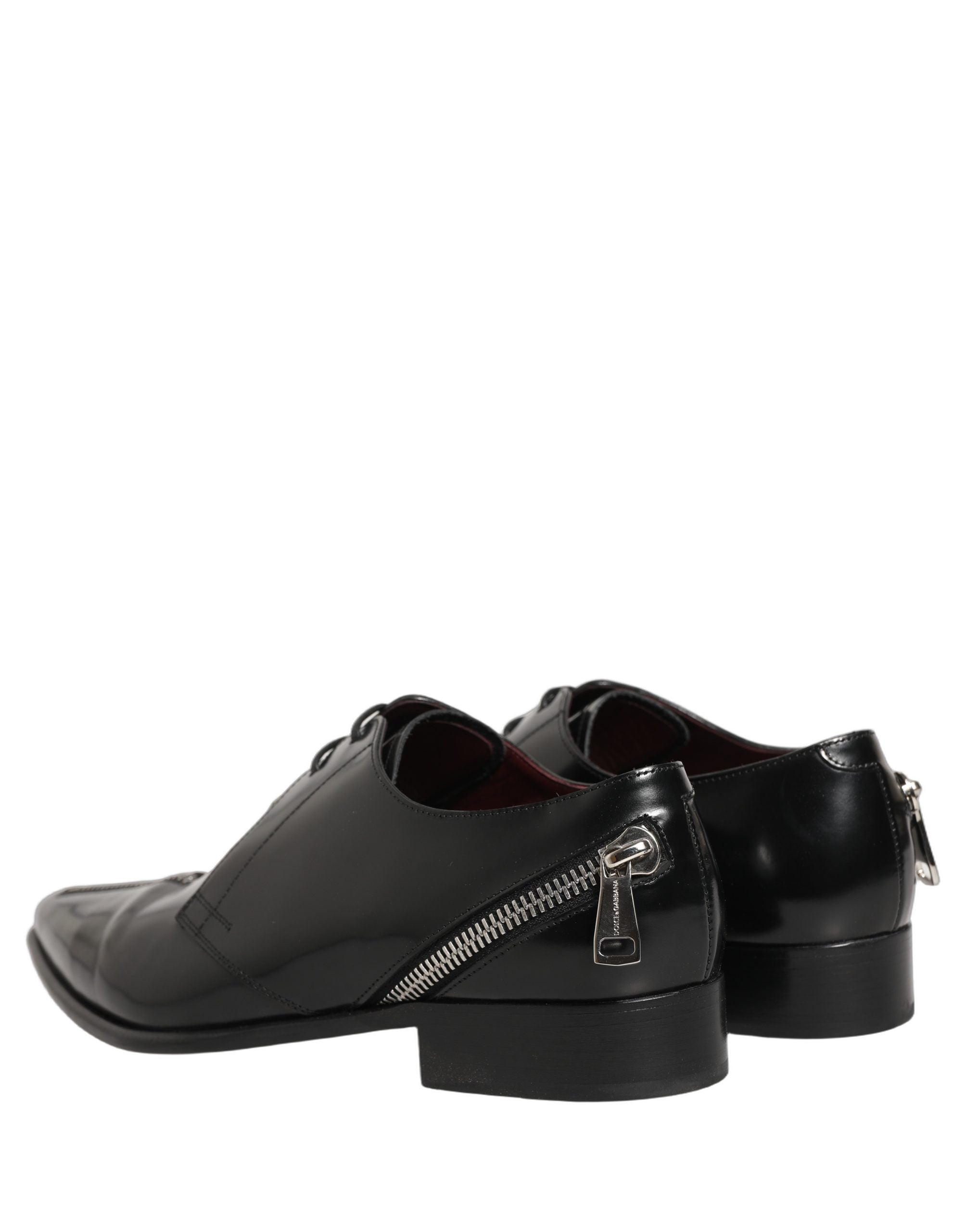 Dolce & Gabbana Schwarze Leder Herren Derby Business-Schuhe-5