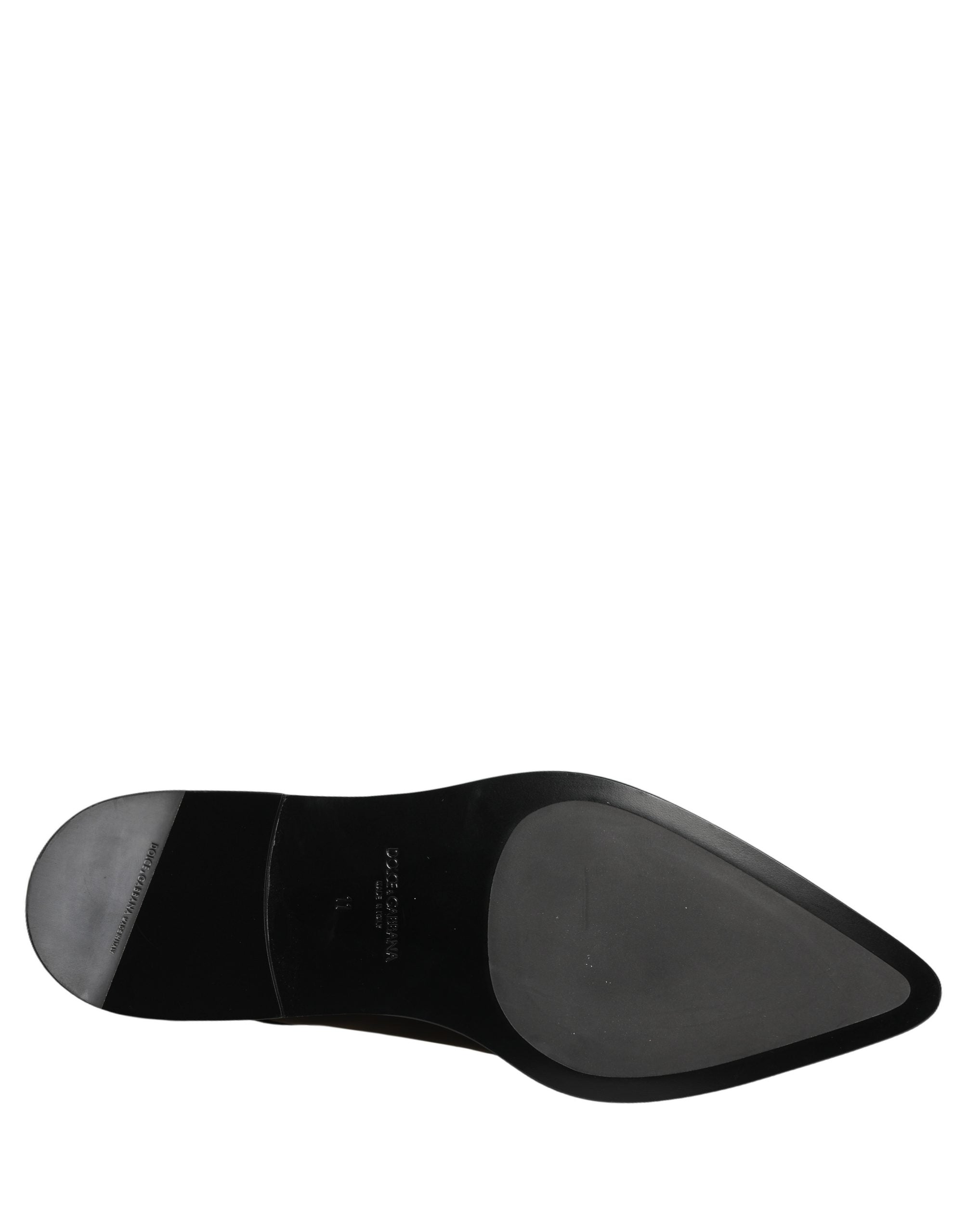 Dolce & Gabbana Schwarze Leder Herren Derby Business-Schuhe-3