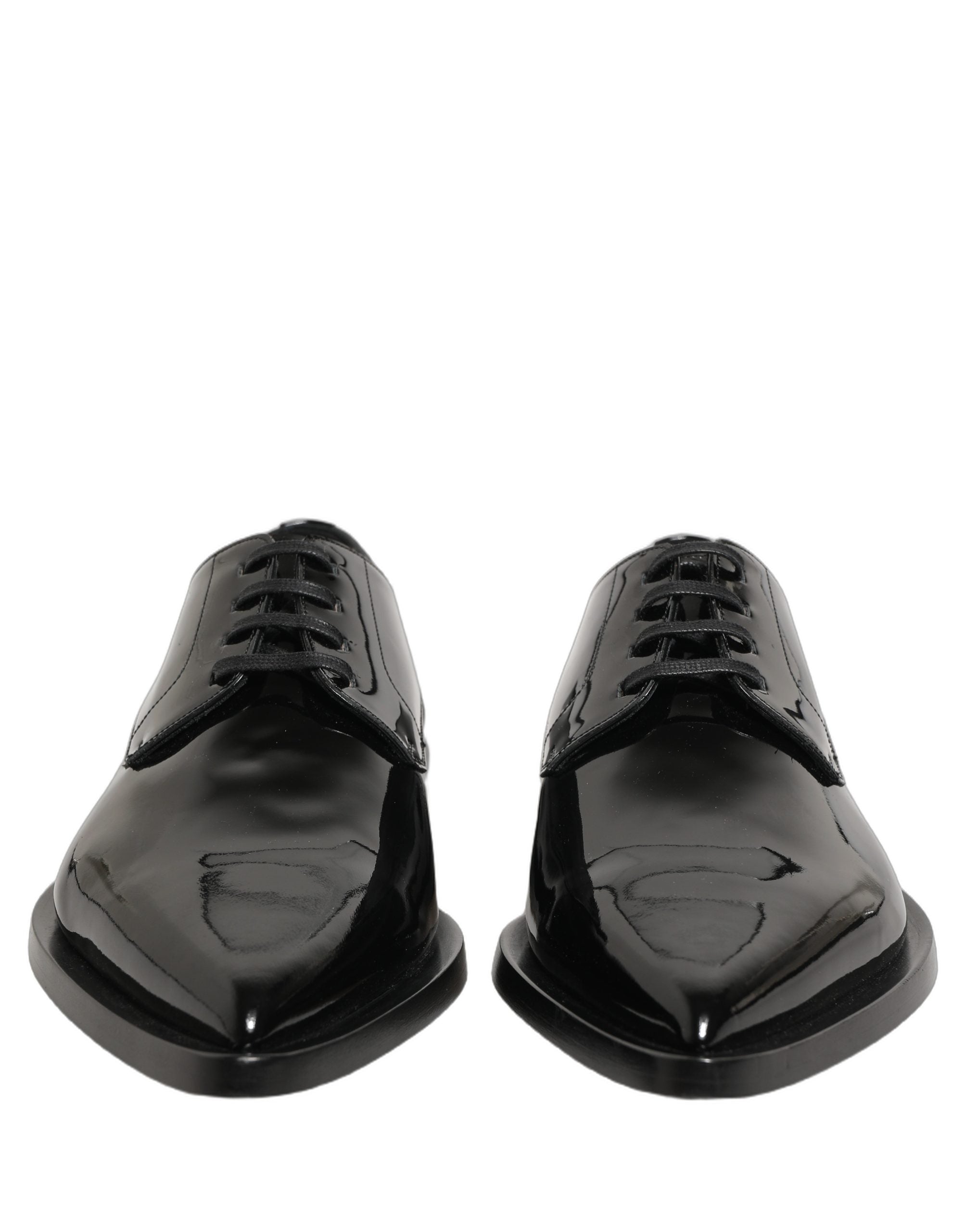 Dolce & Gabbana Schwarze Leder Herren Derby Business-Schuhe-4