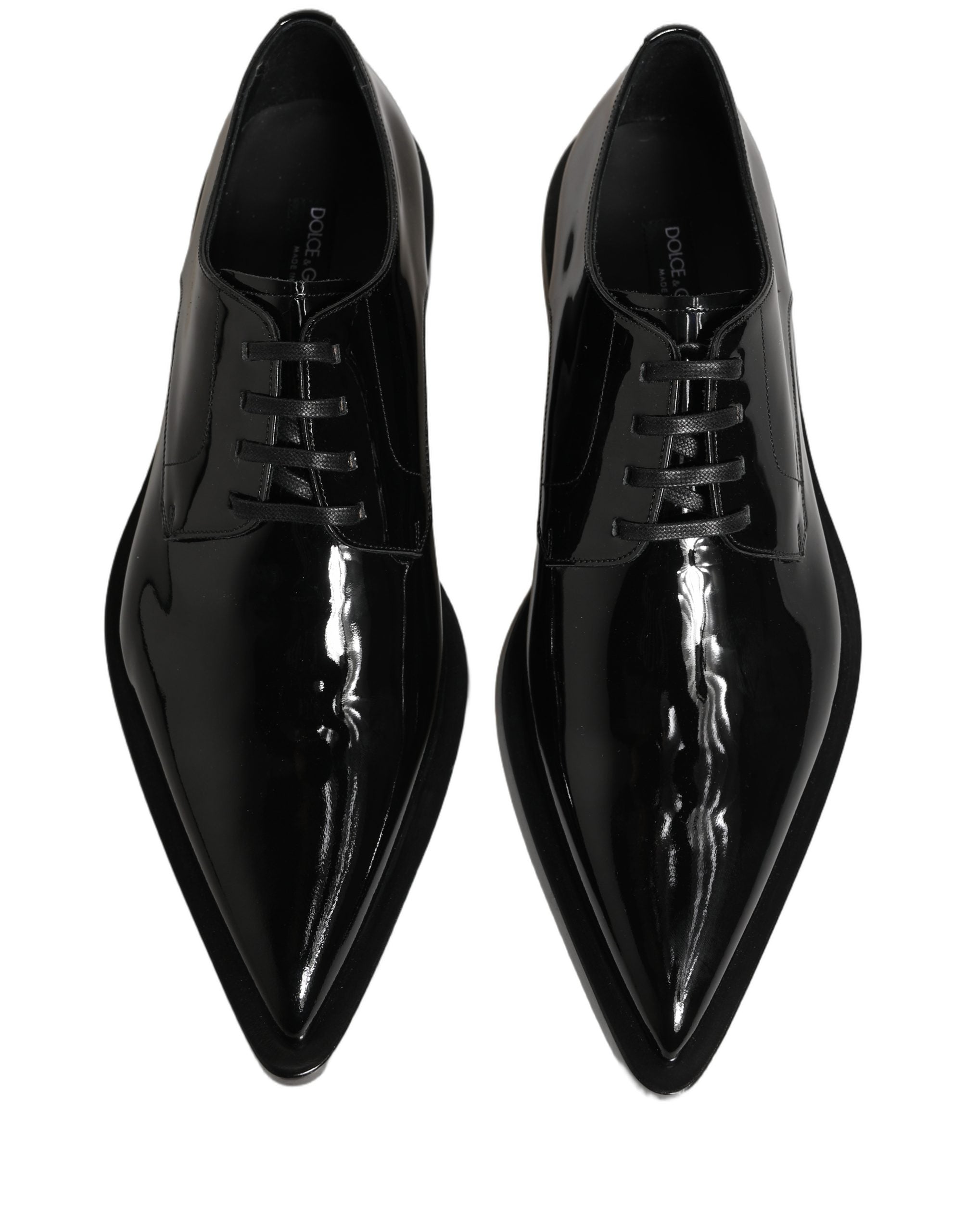 Dolce & Gabbana Schwarze Leder Herren Derby Business-Schuhe-5