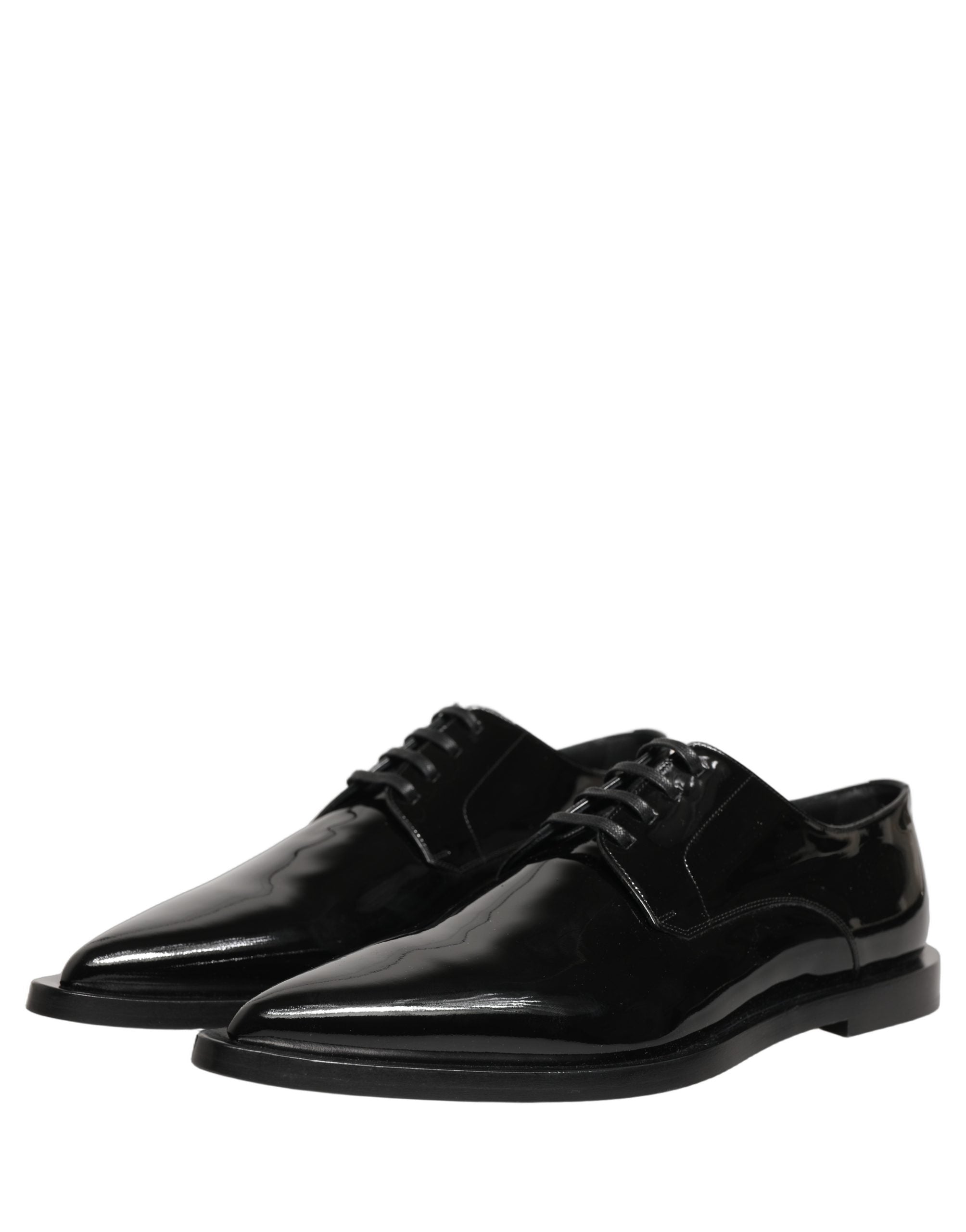 Dolce & Gabbana Schwarze Leder Herren Derby Business-Schuhe-6