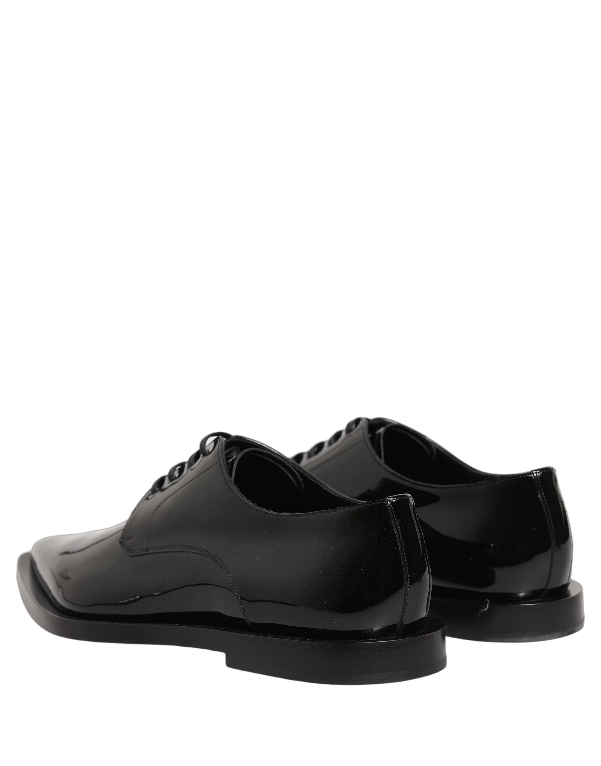 Dolce & Gabbana Schwarze Leder Herren Derby Business-Schuhe-7