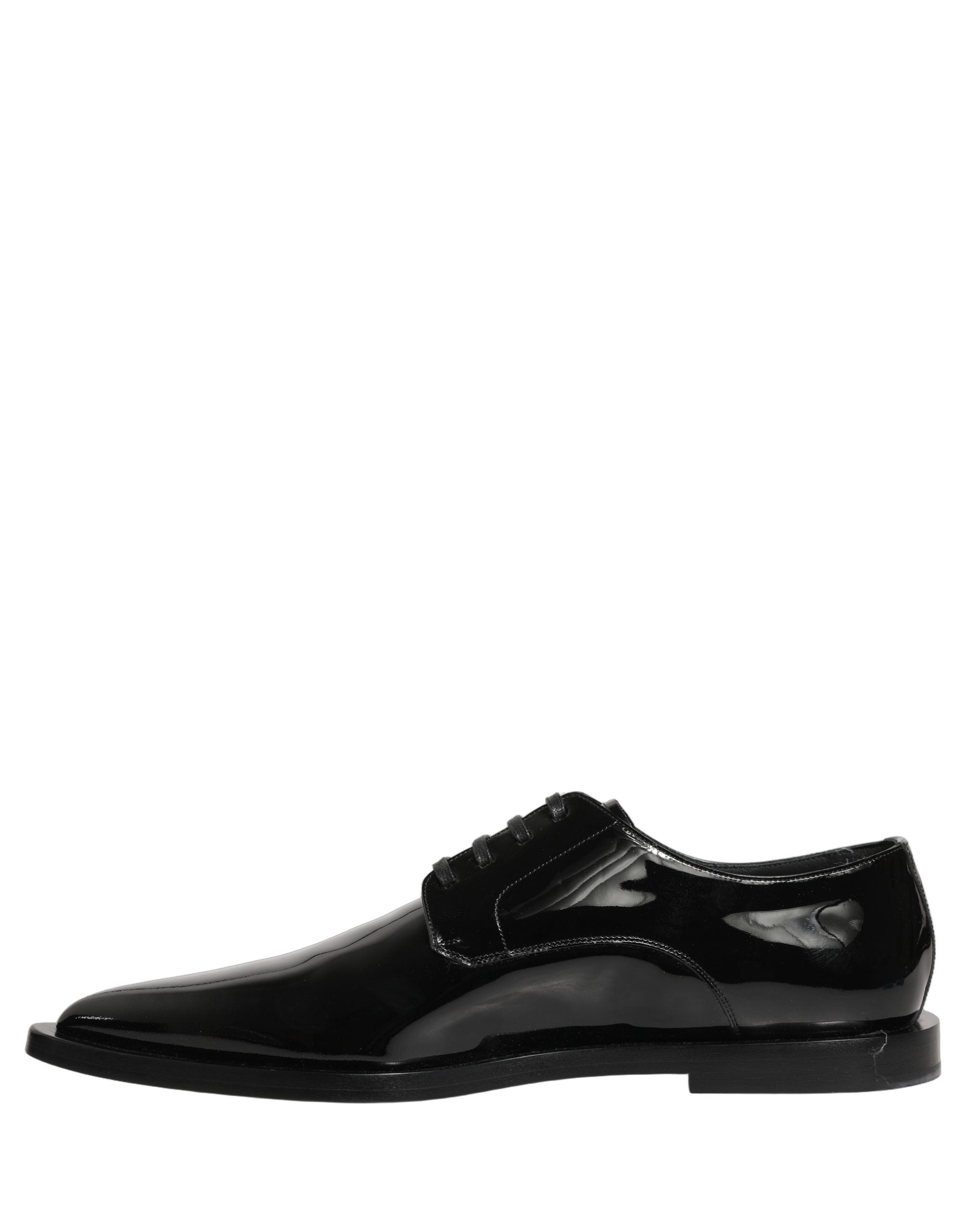 Dolce & Gabbana Schwarze Leder Herren Derby Business-Schuhe-8
