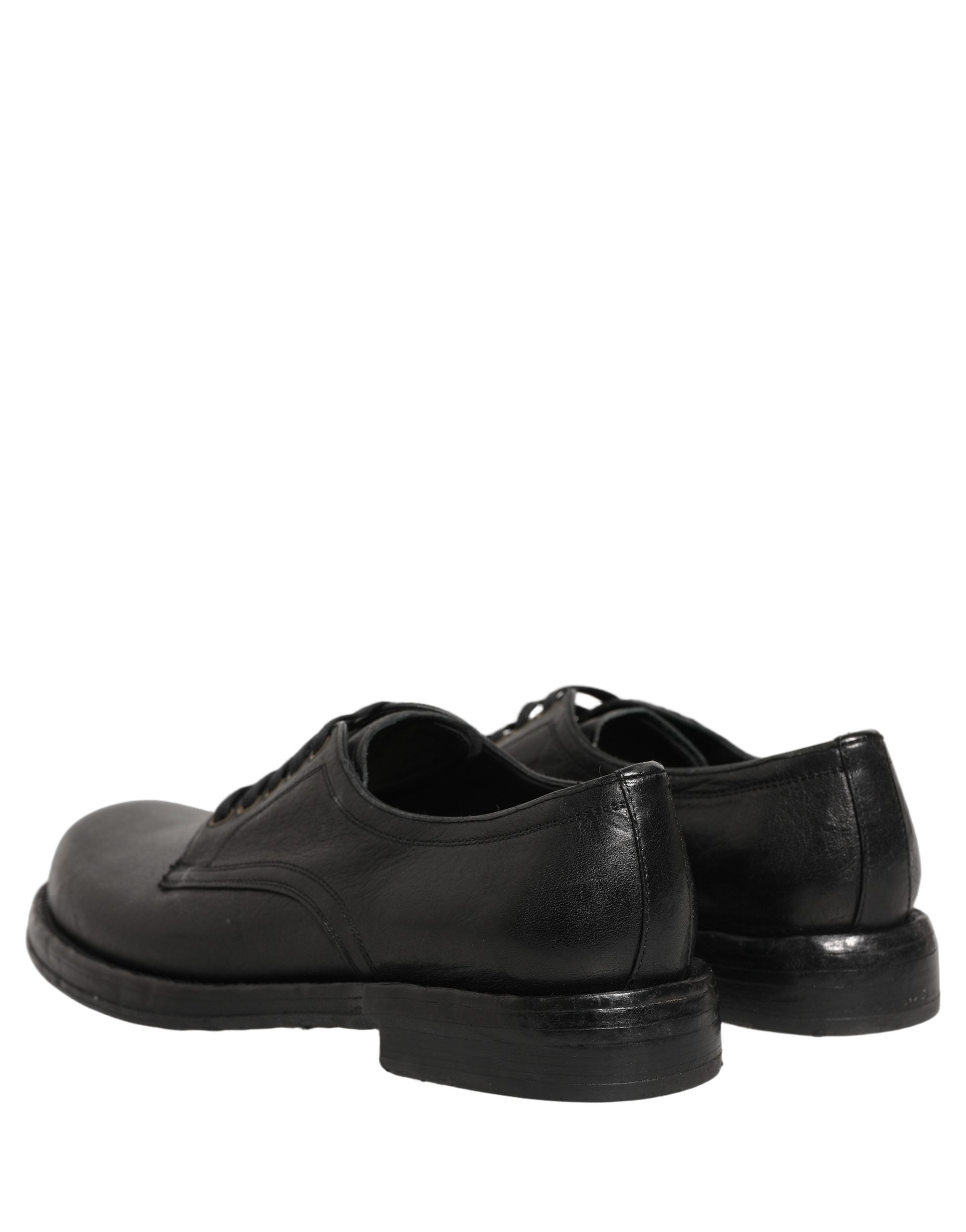Dolce & Gabbana Schwarze Leder Schnür-Derby-Anzugschuhe für Herren-8