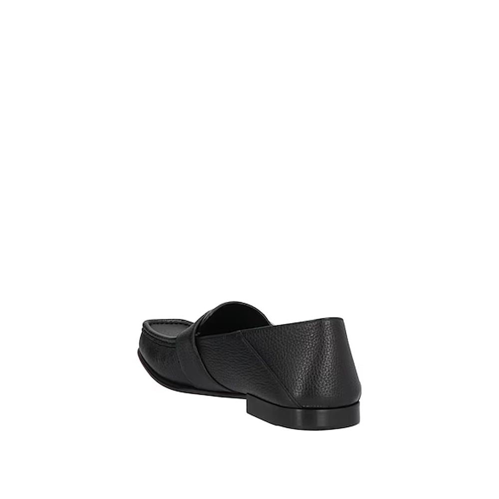 Fendi Black Calf Leather Slip-On Loafers-3