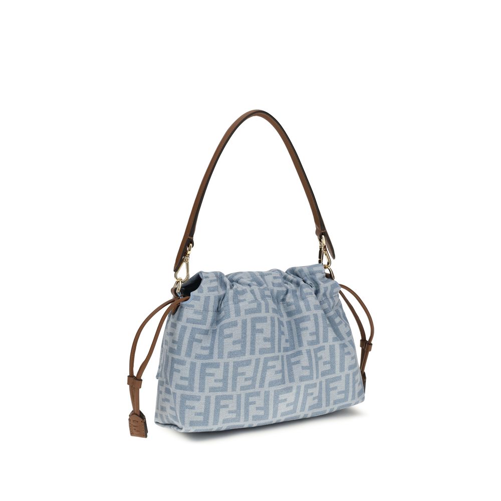 Fendi Blaue Baumwoll-Umhängetasche-3