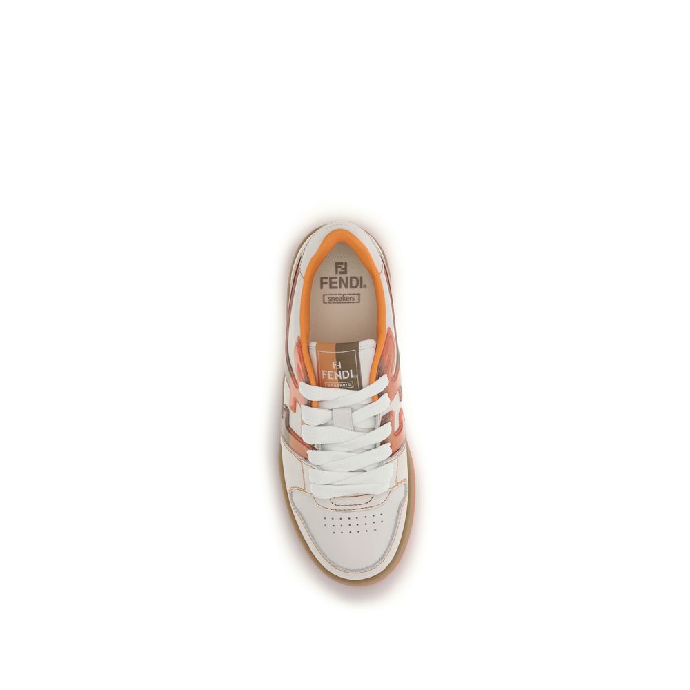 Fendi Mehrfarbige Leder-Sneaker im Athletic-Stil-4
