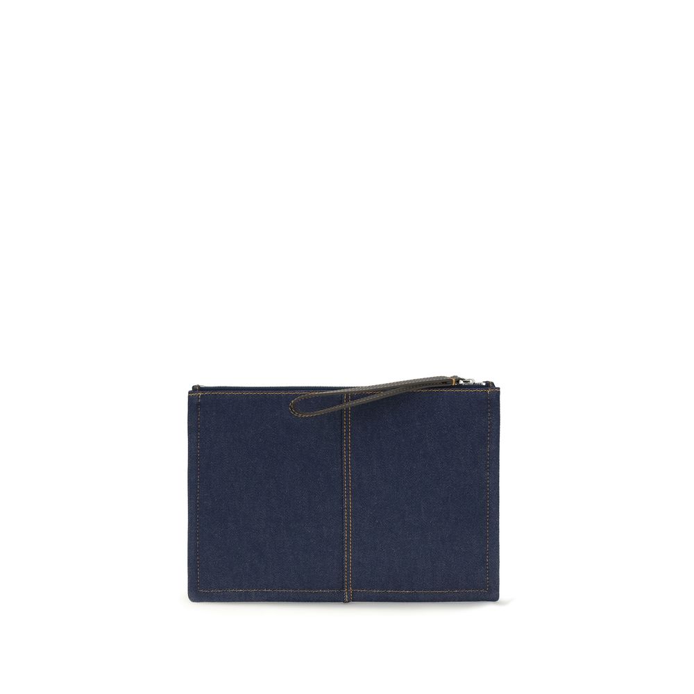 Fendi Blaue Geldbörse aus Baumwolle-2