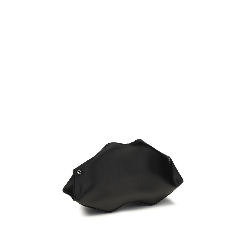Alexander McQueen Schwarze Bos Taurus Kalbsleder Clutch-3