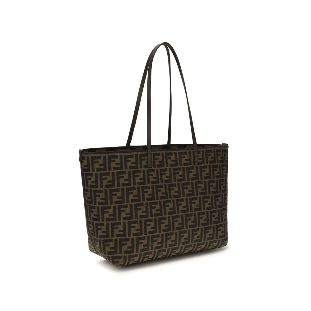 Fendi Braune Stoff-Umhängetasche-2