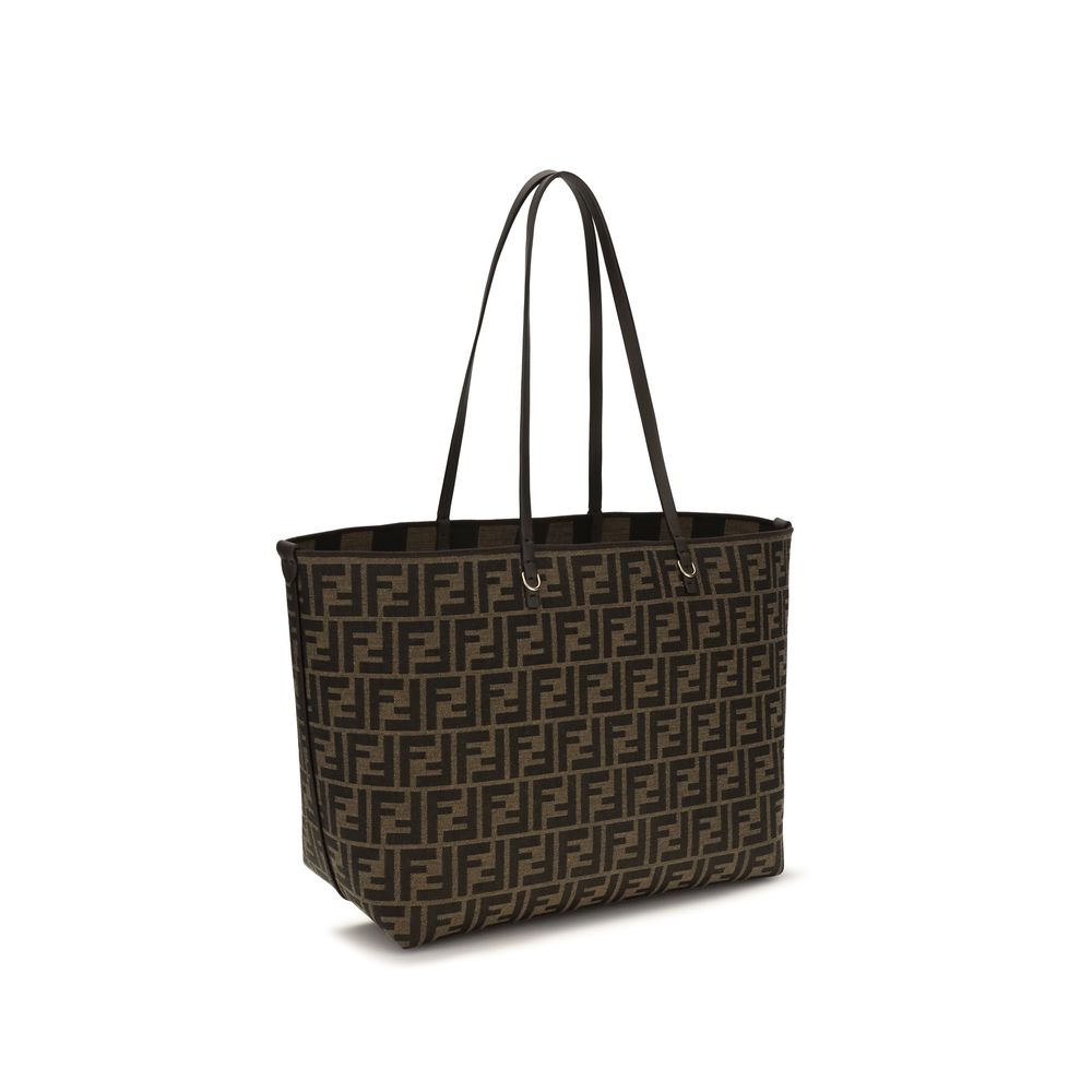 Fendi Braune Stoff-Umhängetasche-3