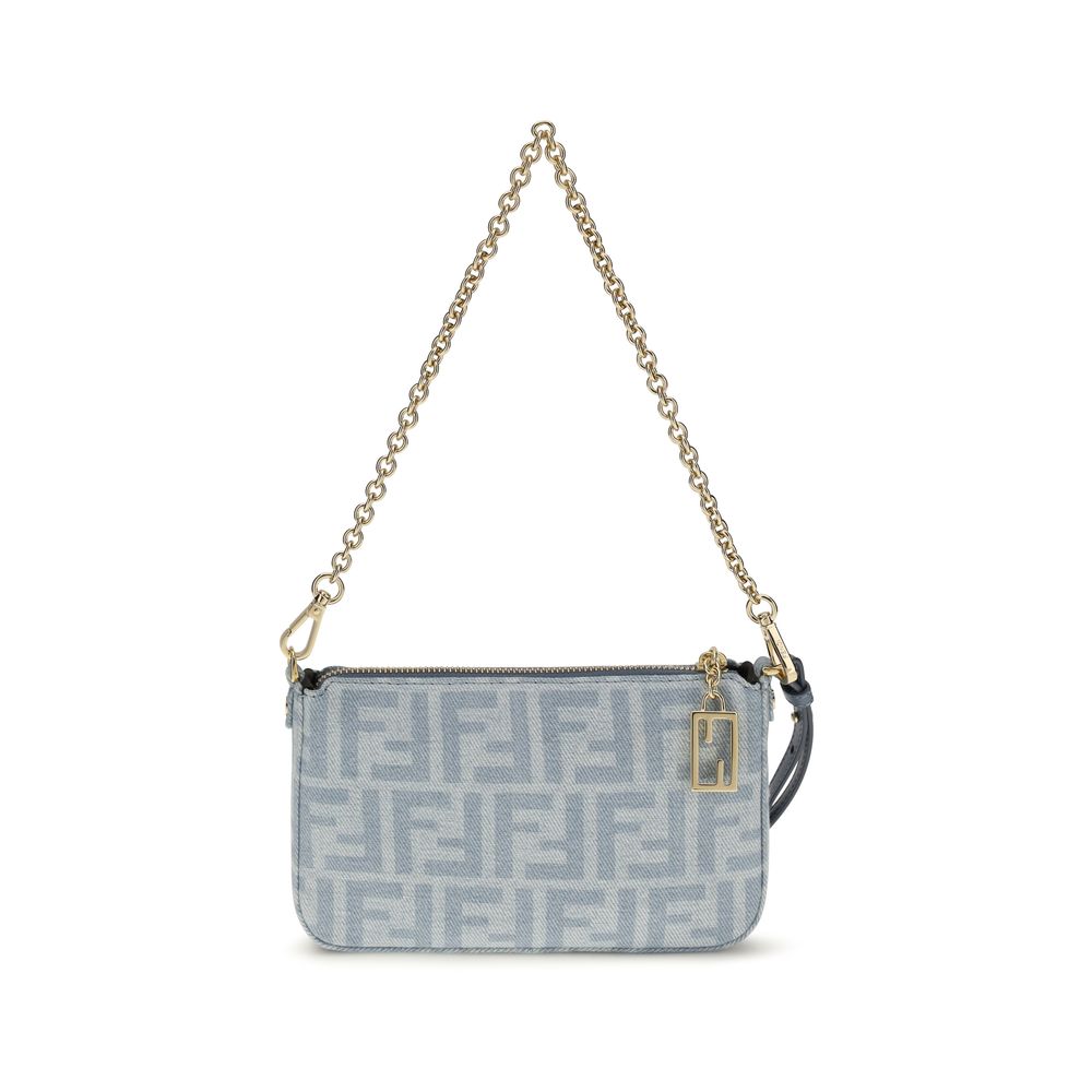 Fendi Blaue Geldbörse aus Baumwolle-1