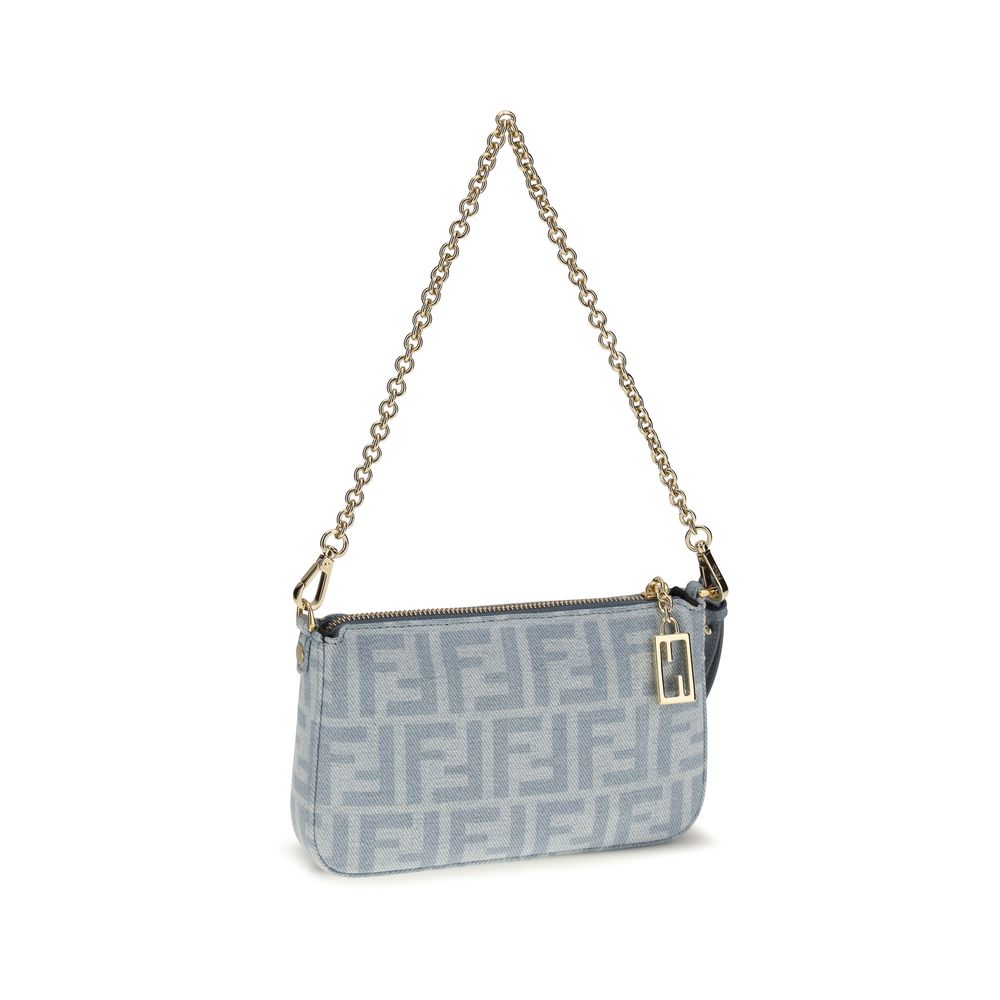 Fendi Blaue Geldbörse aus Baumwolle-2