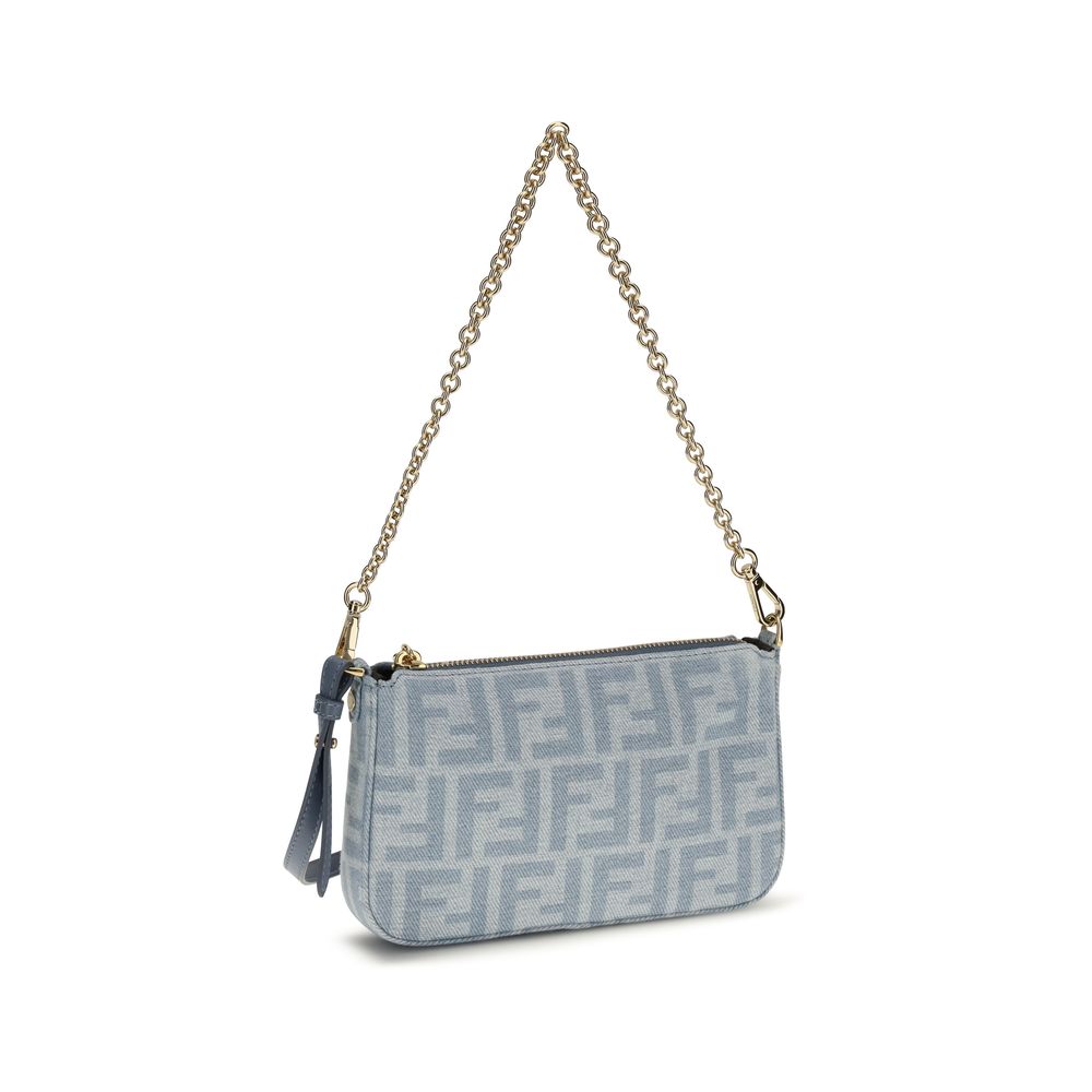 Fendi Blaue Geldbörse aus Baumwolle-3