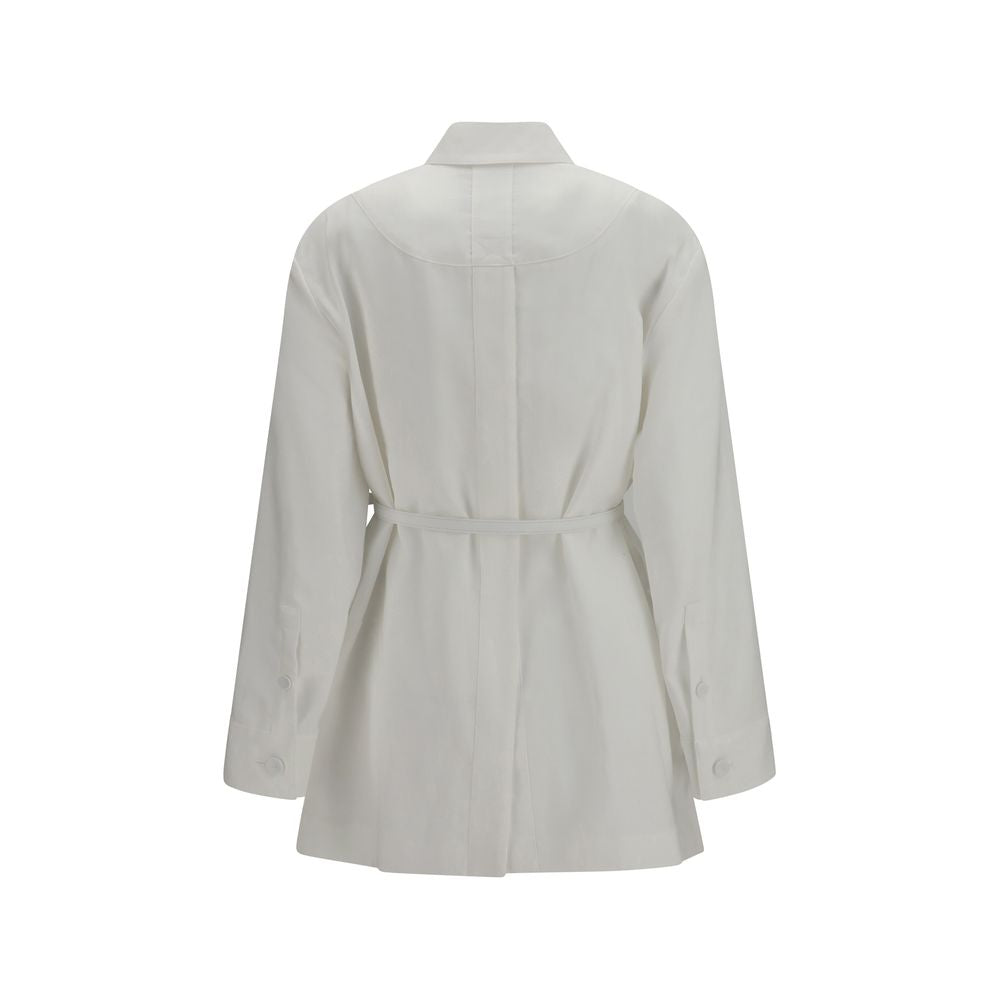 Fendi Weiße Leinen-Maxijacke-2