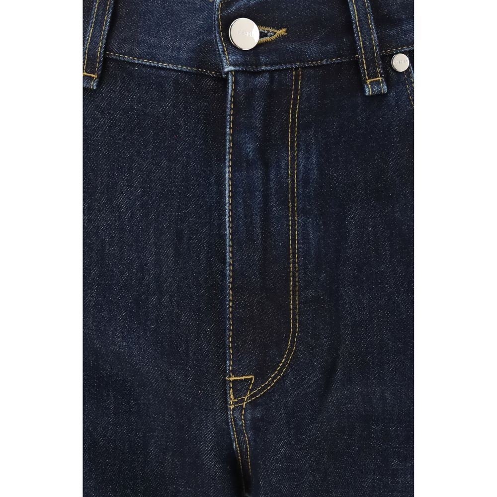 Fendi Blaue Jeans aus Baumwolle im geraden Schnitt-3