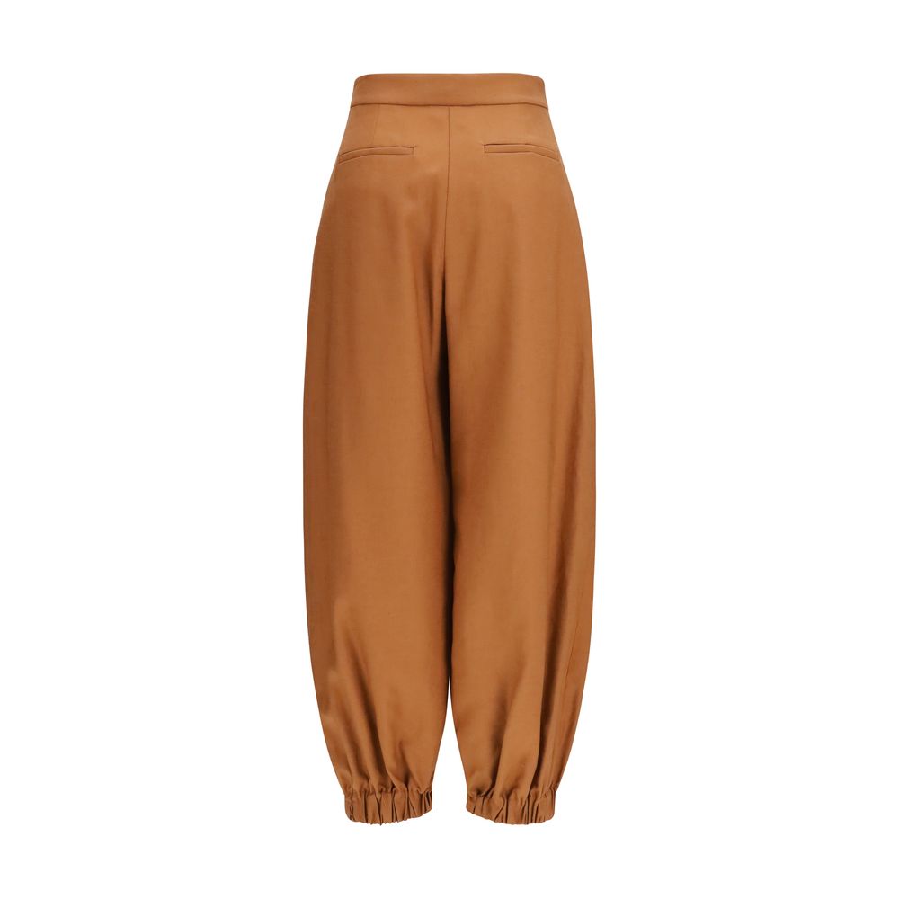 Fendi Brown Casual Linen Trousers-2