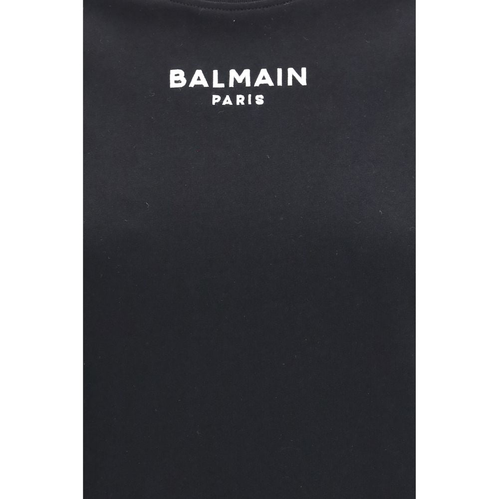 Balmain Schwarzes Baumwoll-T-Shirt-3