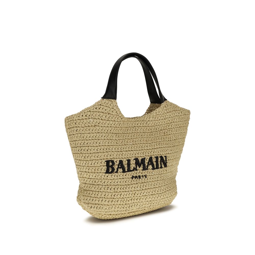 Balmain Schultertasche aus beiger Viskose-2
