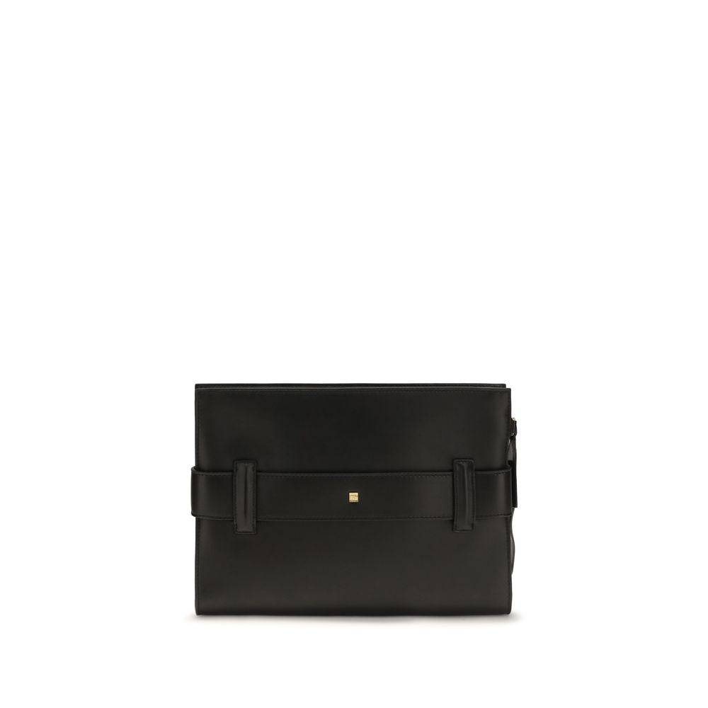 Balmain Schwarze Lammleder Schultertasche Ovis Aries Aries-2