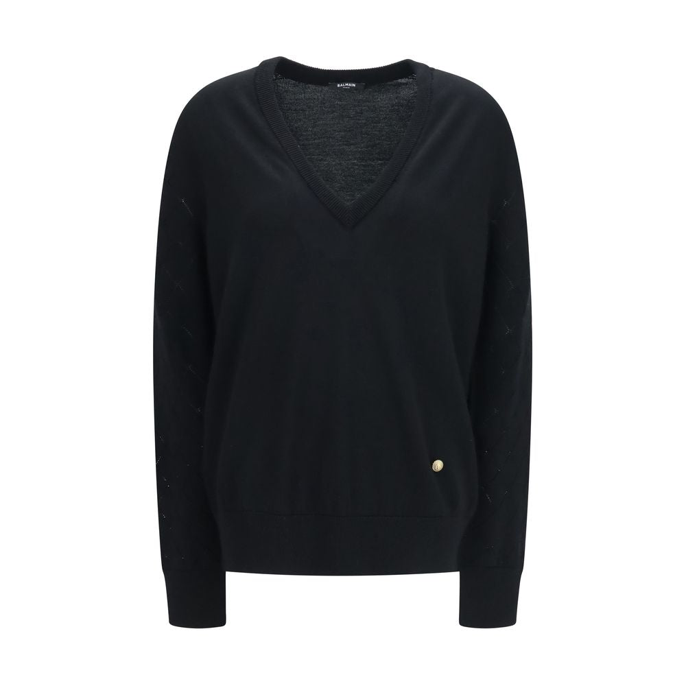 Balmain Pullover aus Wolle Oves Aries in Schwarz-1