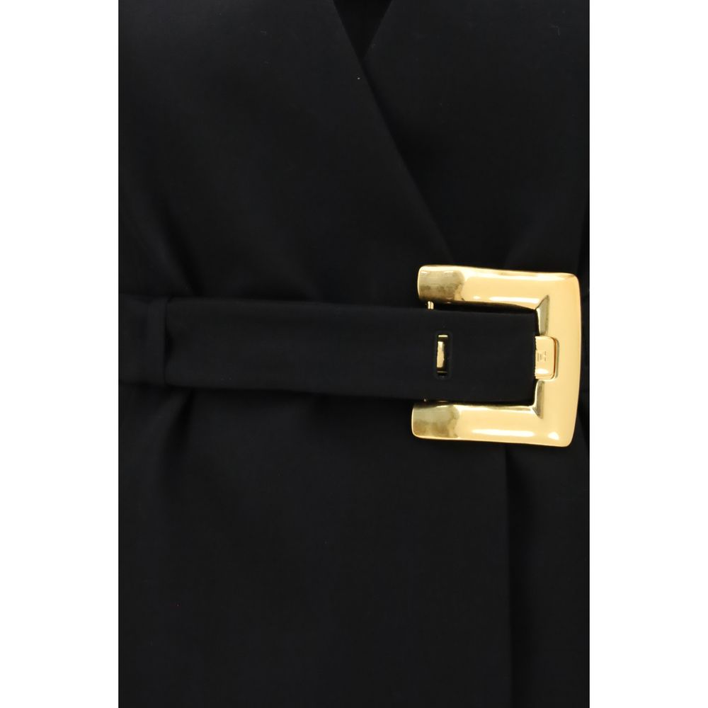 Balmain Black Oves Aries Wool Blazer-3