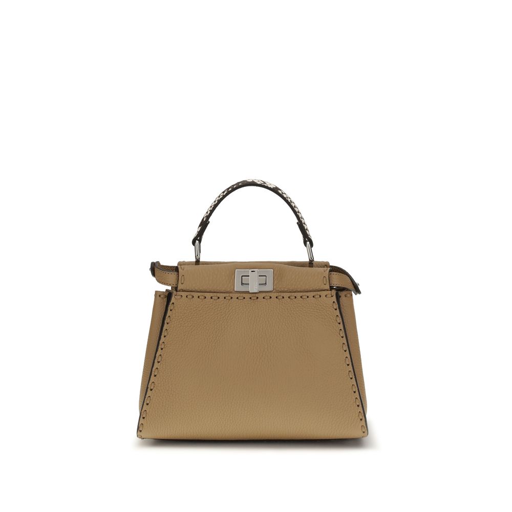 Fendi Beige Kalbsleder Bos Taurus Schultertasche-1