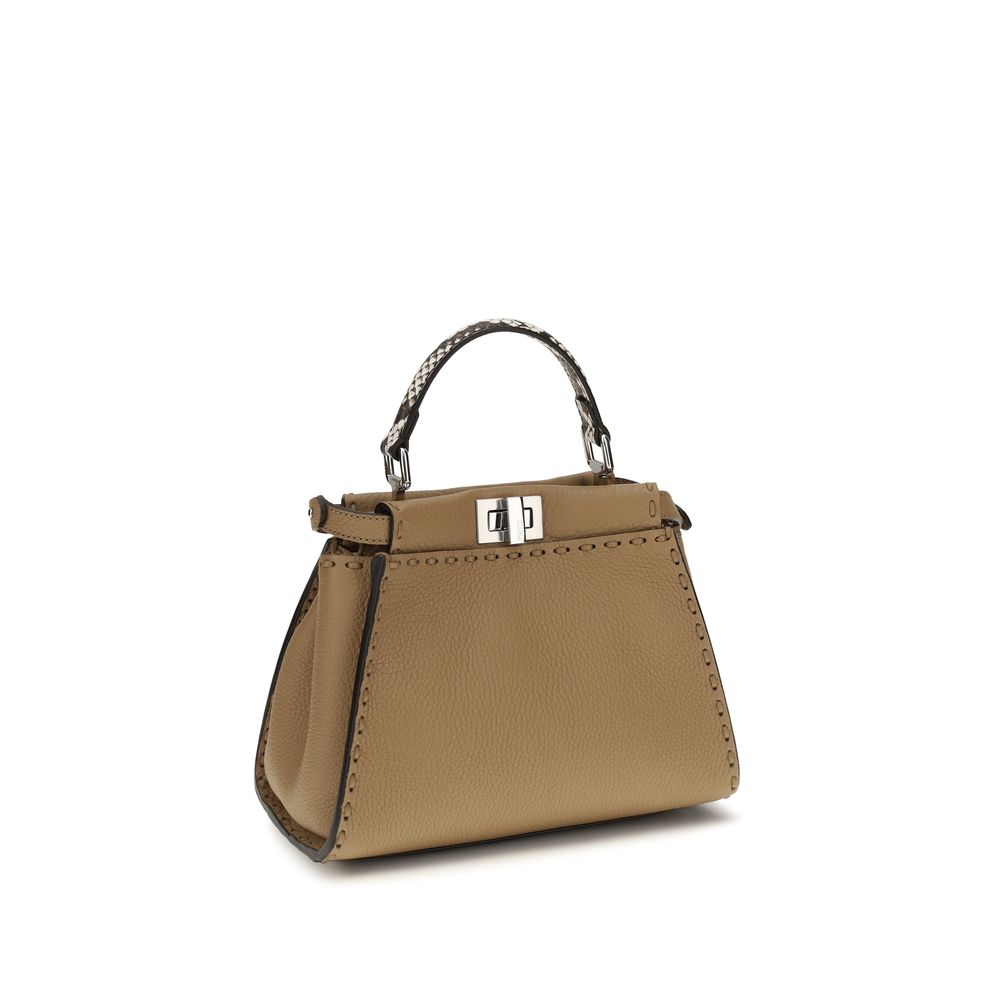 Fendi Beige Kalbsleder Bos Taurus Schultertasche-2